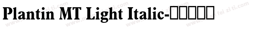 Plantin MT Light Italic字体转换